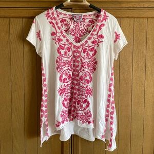 Johnny Was Draped Cotton Tunic t-shirt Size - Medium